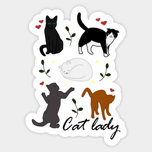 Cat lady Sticker